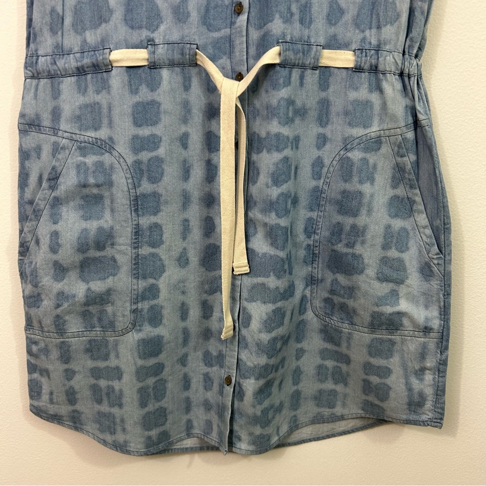 PrAna Sleeveless Blue Tie-Dye Dress Sunrise Peak Size Medium - Picture 4 of 9